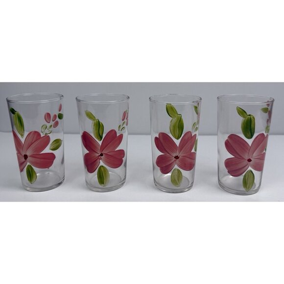 Franciscan Other - Vintage Franciscan Desert Rose - 4.75" x 2.50" - Painted Juice Glasses SET OF 4‎